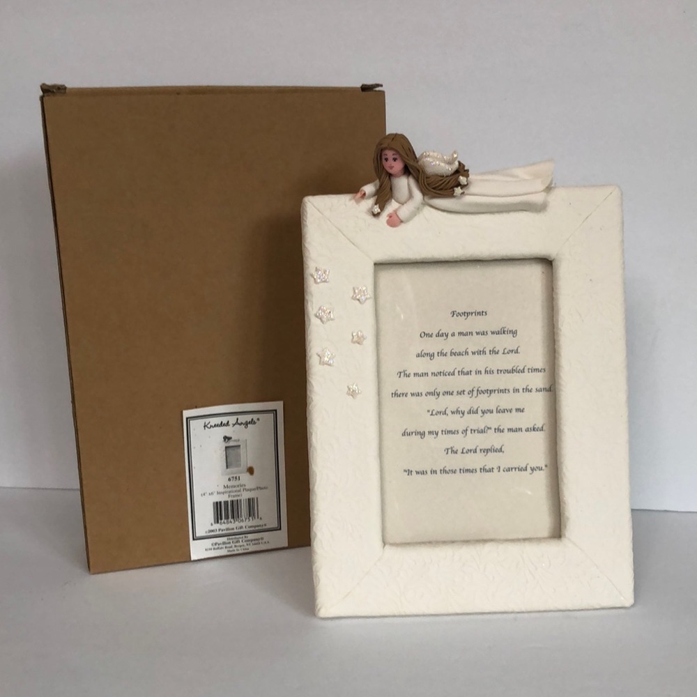 Kneeded Angels 4” x 6” Inspirational Plaque/Photo Frame NIB